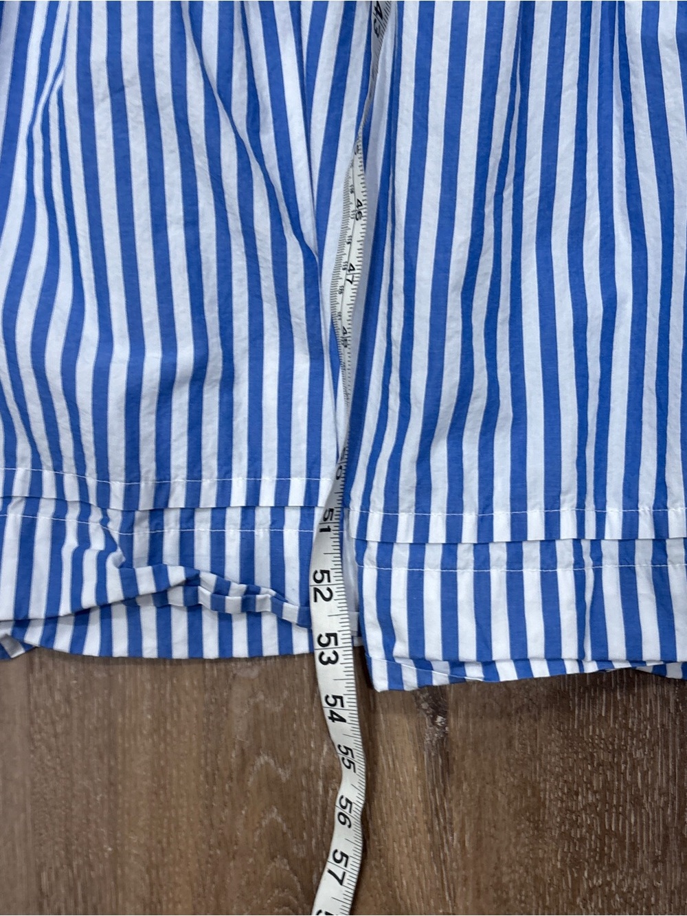 Quince Blue White Striped Cotton Poplin Tiered Maxi Dress Size Medium - Picture 6 of 10